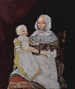 Portrat der Mrs. Elisabeth Freake und ihrer Tochter Mary unknow artist